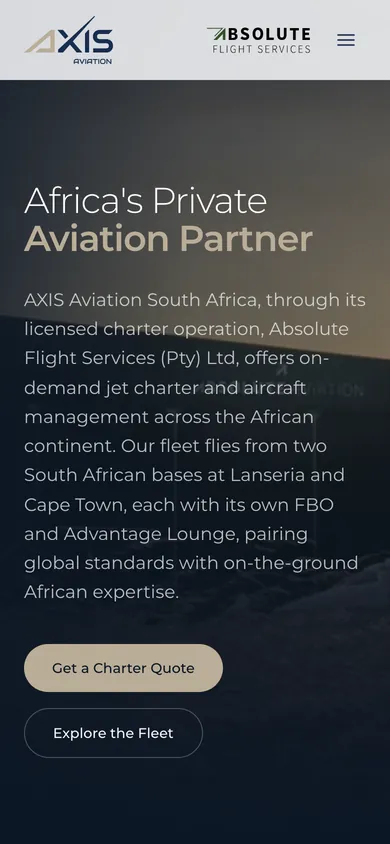 AXIS Aviation on a phone