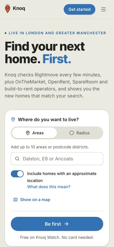 Knoq UK on a phone