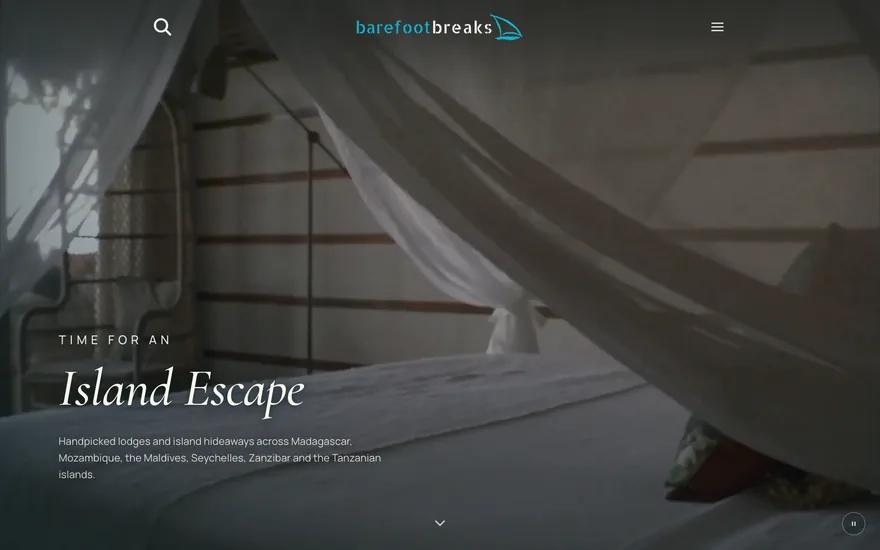 Barefoot Breaks on a computer screen